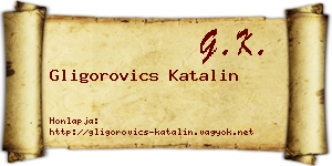 Gligorovics Katalin névjegykártya