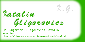 katalin gligorovics business card